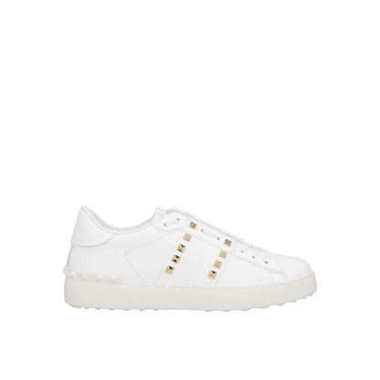White Calfskin Low Top Sneakers