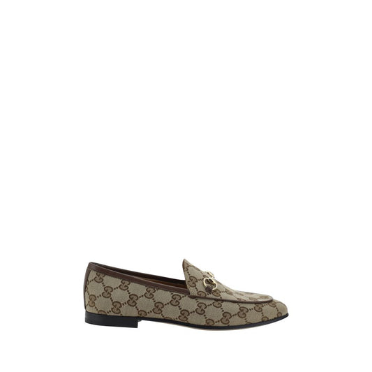 Beige Polyamide Slip-On Loafers