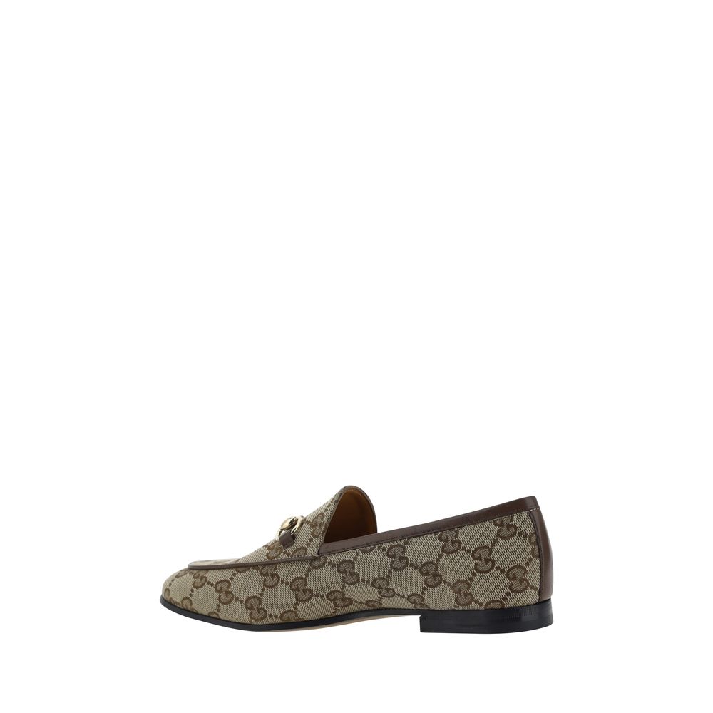 Beige Calf Leather Bos Taurus Slip-On Loafers