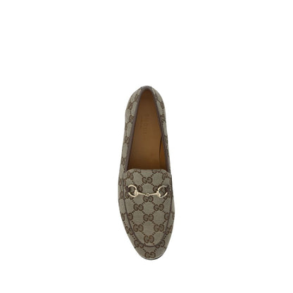 Beige Calf Leather Bos Taurus Slip-On Loafers