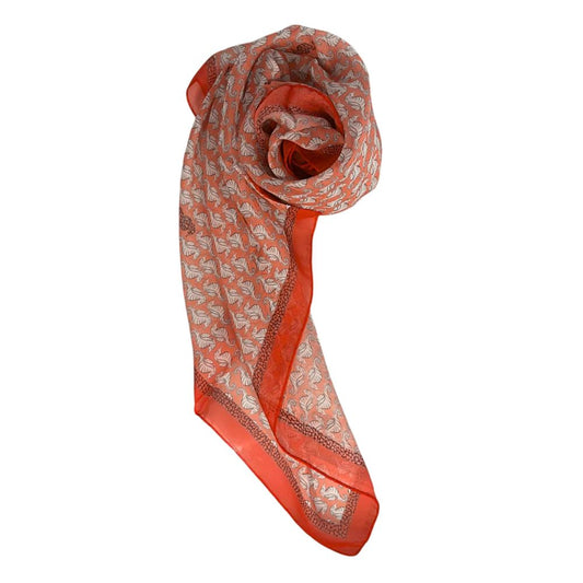 Red Silk Women Scarf