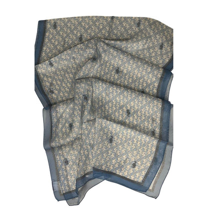 Blue Silk Women Scarf