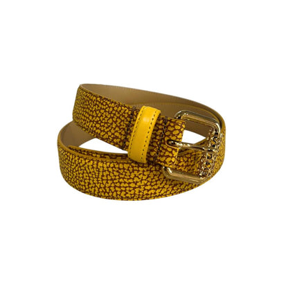 Yellow Leather Women Belt