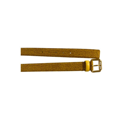 Yellow Leather Women Belt