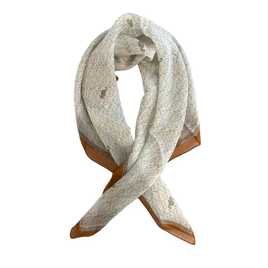 Brown Silk Women Scarf