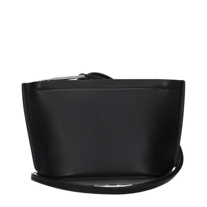 Black Leather Clutch Bag