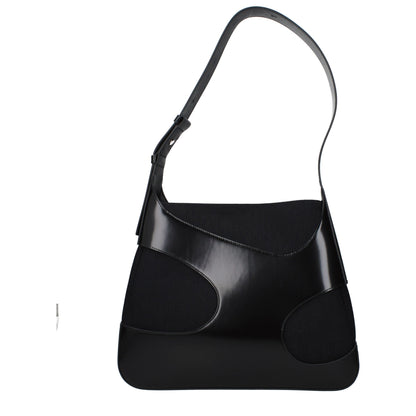 Black Fabric Shoulder Bag