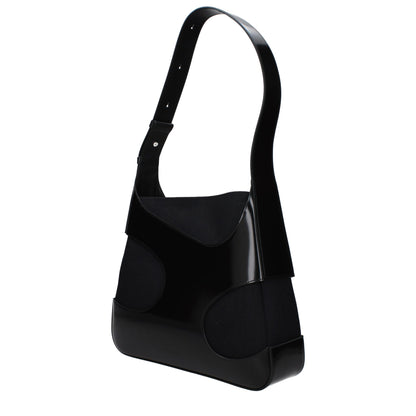 Black Fabric Shoulder Bag