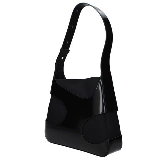 Black Fabric Shoulder Bag