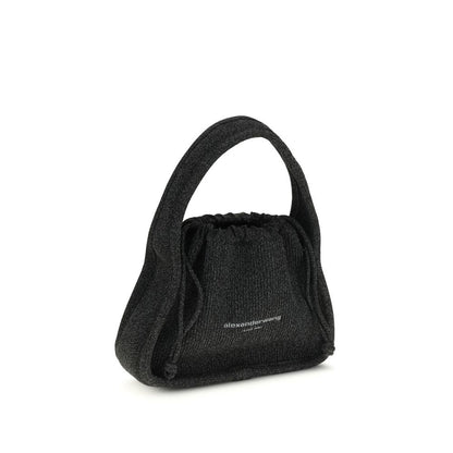 Black Polyester Shoulder Bag