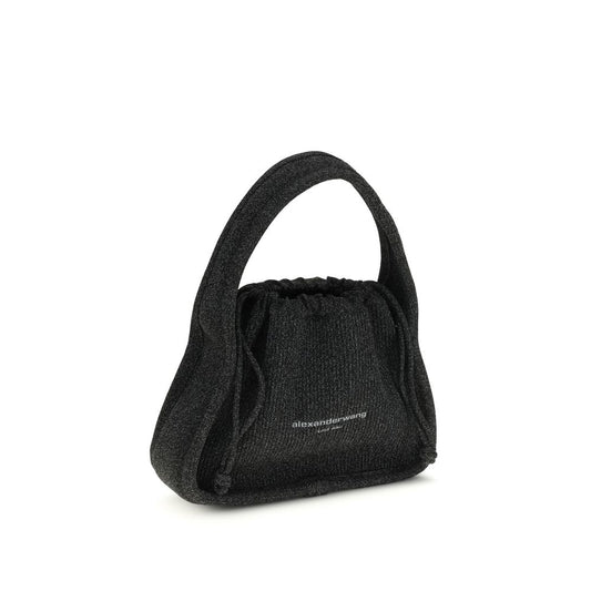 Black Polyester Shoulder Bag