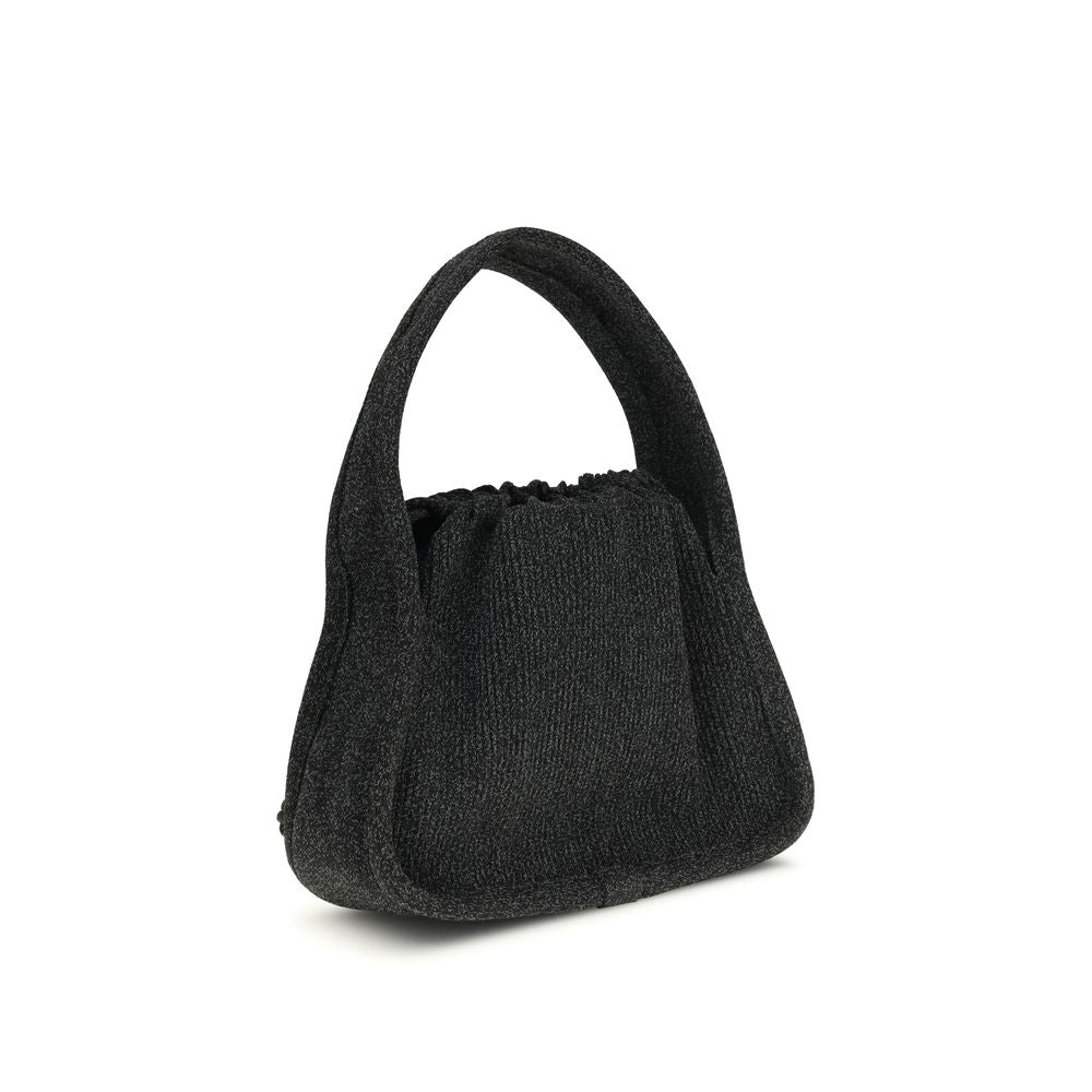 Black Polyester Shoulder Bag