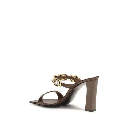 Brown Calf Leather Bos Taurus Sandals