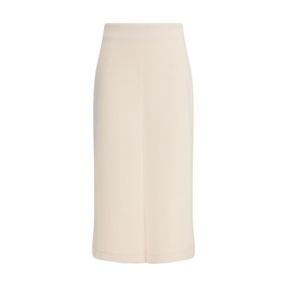 Cream Modal Midi Skirt