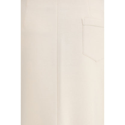 Cream Modal Midi Skirt