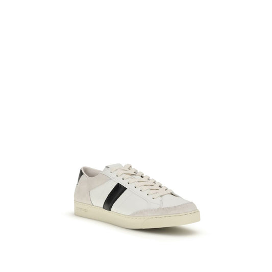 White Calf Leather Bos Taurus Sneakers