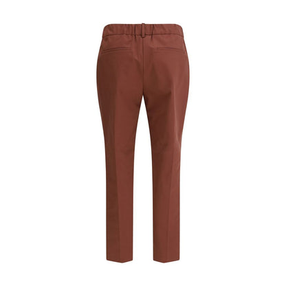 Multicolor Cotton Casual Pants