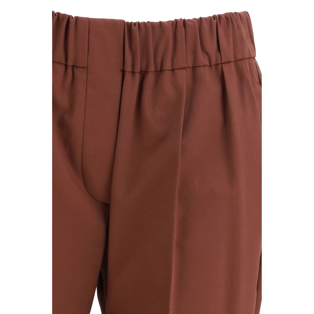 Multicolor Cotton Casual Pants