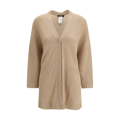 Beige Fleece Wool Cardigan