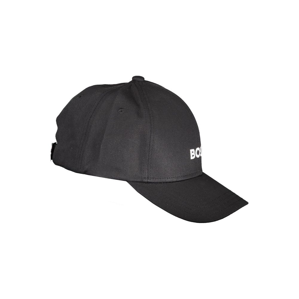Black Cotton Men's Visor Hat