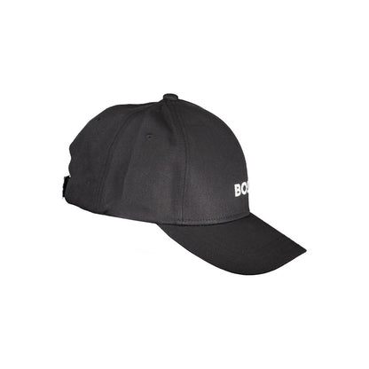 Black Cotton Men's Visor Hat
