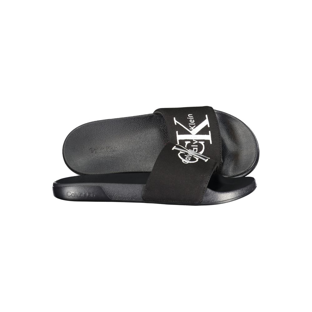 Black Polyurethane Men's Slipper