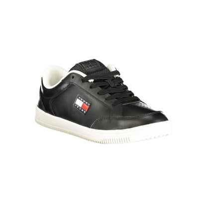 Black Polyurethane Men Sneaker
