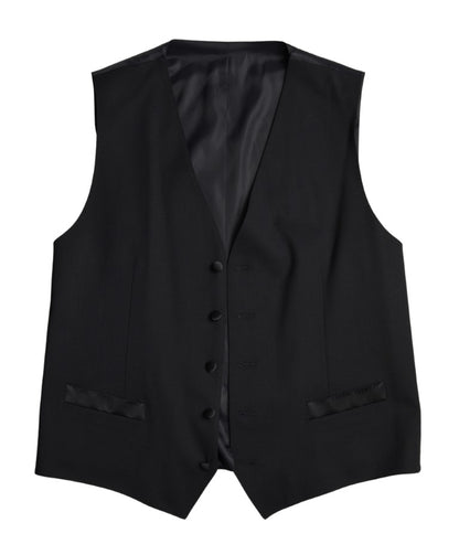 Black Wool Two-Piece Suit
