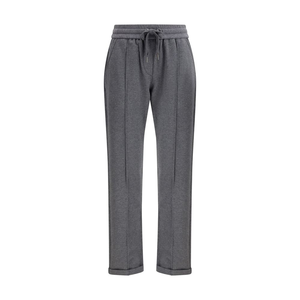 Gray Cotton Athletic Pants