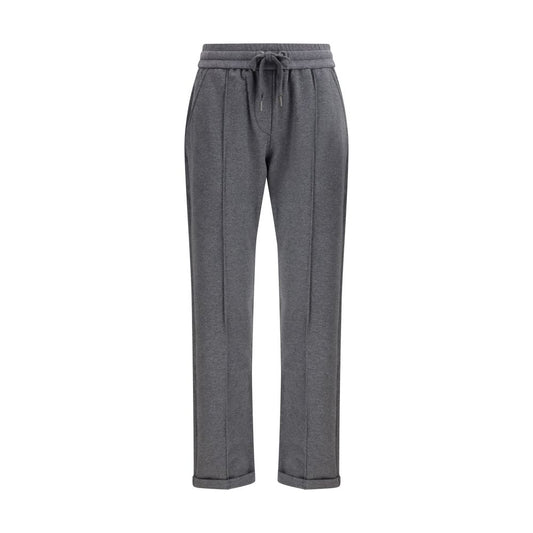 Gray Cotton Athletic Pants
