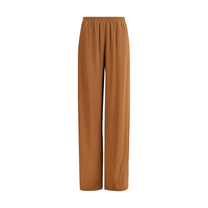 Beige Viscose Casual Pants