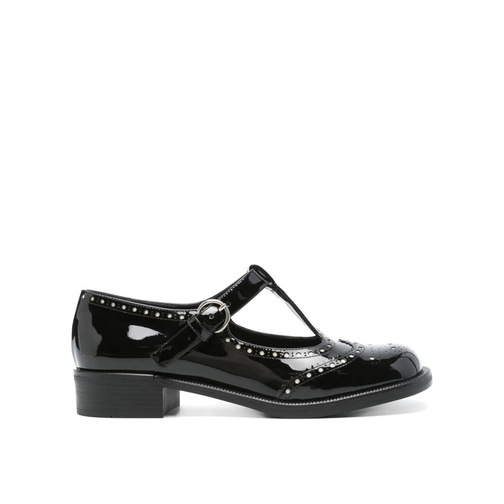 Black Calfskin Flats