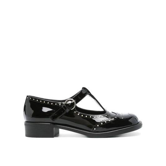 Black Calfskin Flats