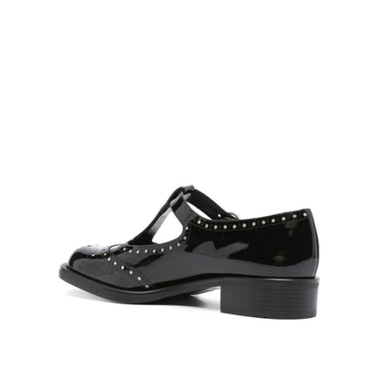 Black Calfskin Flats