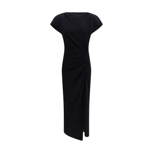Black Cotton Casual Dress