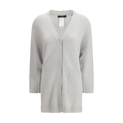 Gray Fleece Wool Cardigan