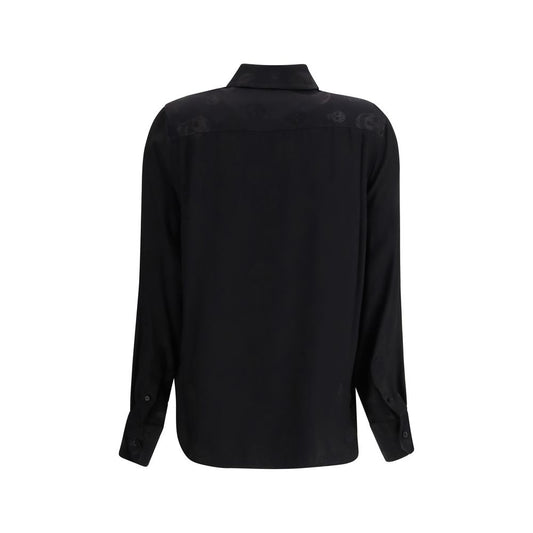 Black Viscose Pattern Shirt