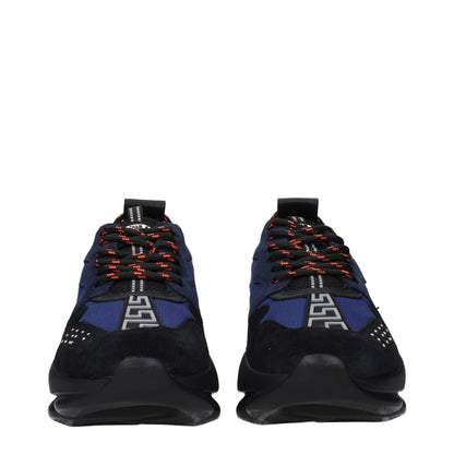 Blue Fabric Athletic Sneakers