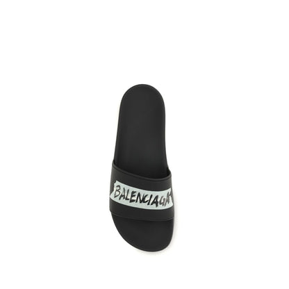 Black Rubber Sandals