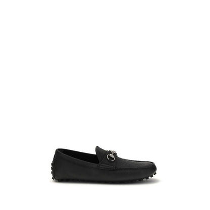 Black Calf Leather Bos Taurus Slip-On Loafers