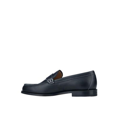 Black Calfskin Slip-On Loafers