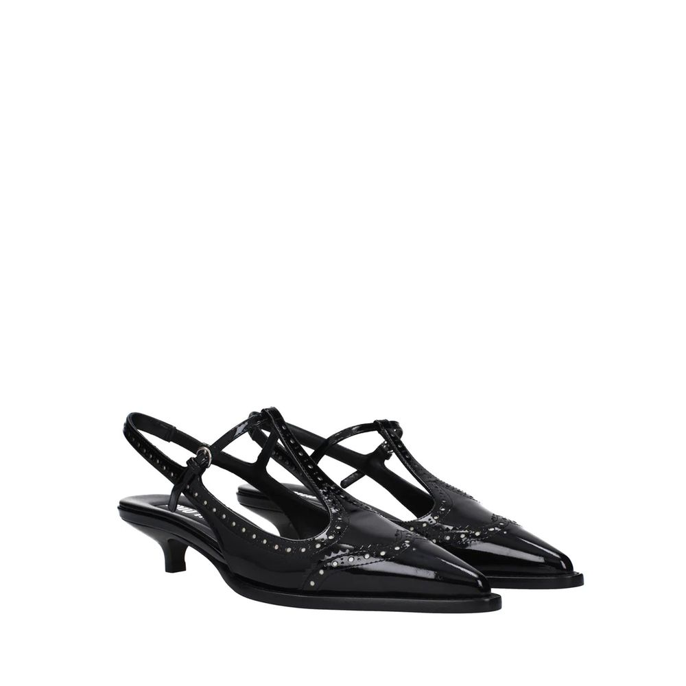 Black Calfskin High Heel Pumps