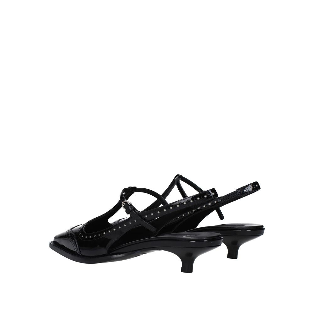 Black Calfskin High Heel Pumps