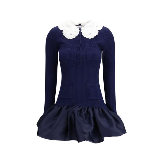 Blue Viscose Cocktail Dress