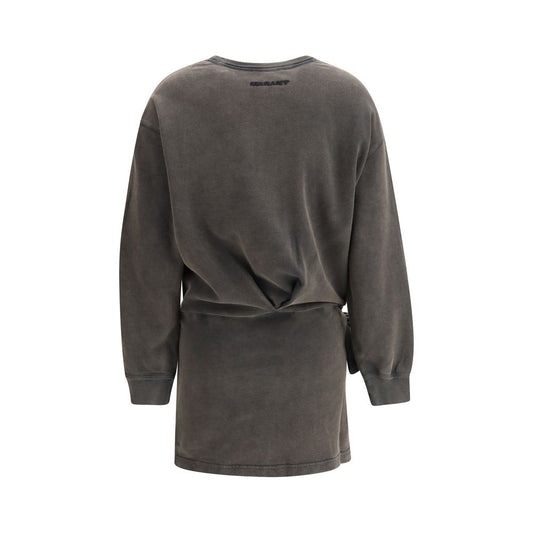 Gray Cotton Casual Dress