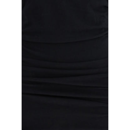 Black Cotton Casual Dress
