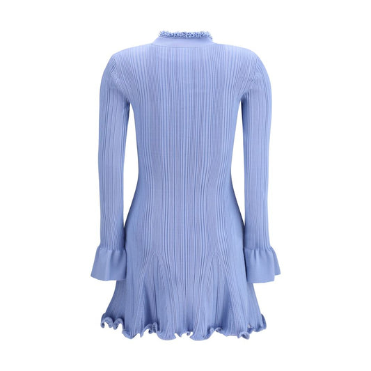 Light Blue Viscose Casual Dress