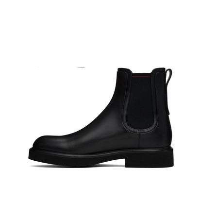 Black Calfskin Chelsea Boots