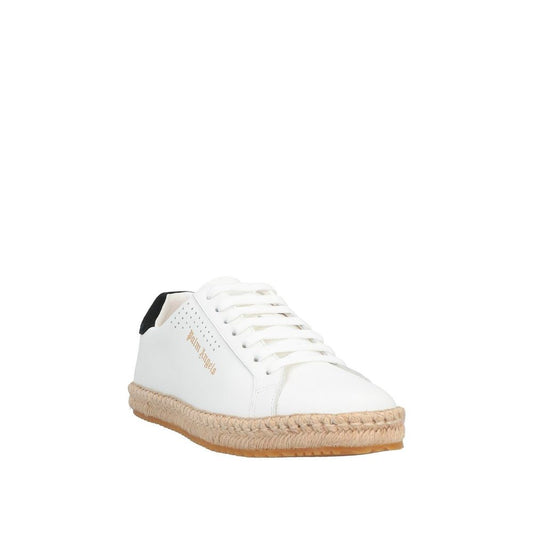 White Calfskin Platform Sneakers