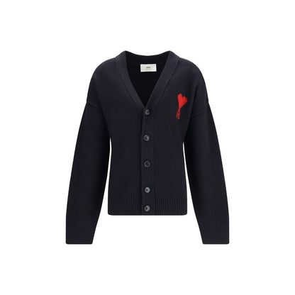 Black Fleece Wool Cardigan